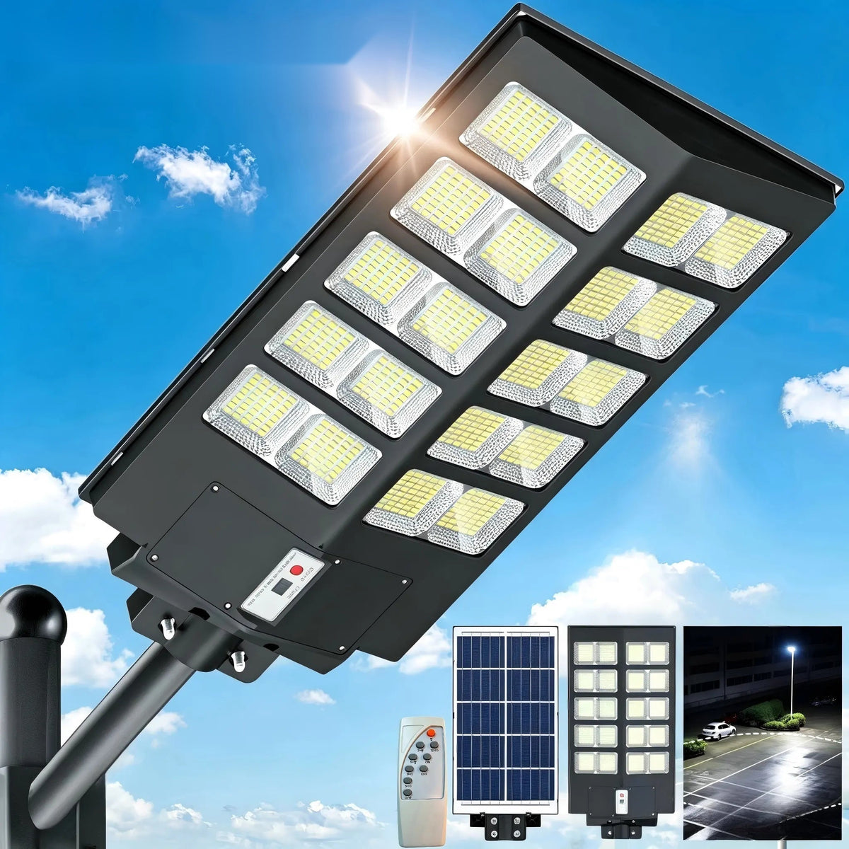 Solar Street Light Outdoor 3 Modes LED Motion Sensor Security Wall Lamp IP65