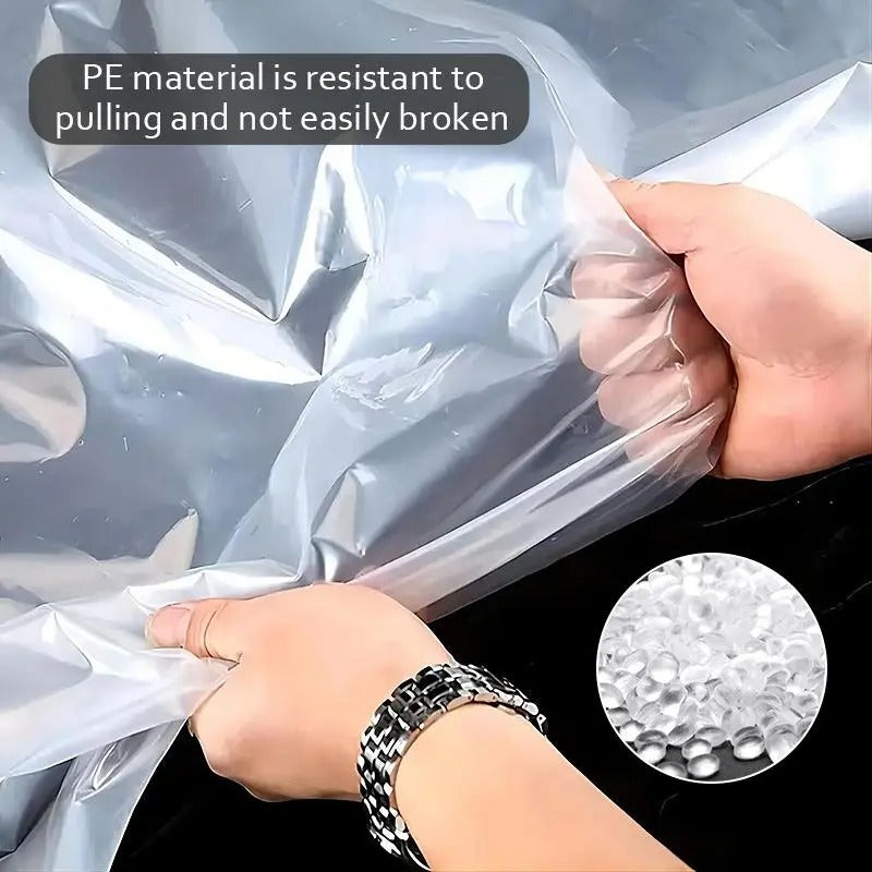 7*11FT Waterproof Clear Tarp with Grommets - Insect-Resistant, Rainproof, Dustproof, Windproof, Snowproof, Heavy-Duty Durable Rain Cloth Cover, Transparent Tarpaulin for Outdoor Garden, Camping, Patios, Porch, Chicken Coop, Greenhouse and Plant Protection