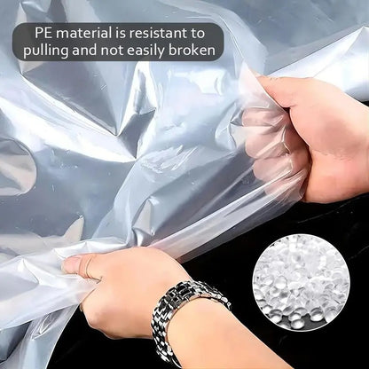 7*11FT Waterproof Clear Tarp with Grommets - Insect-Resistant, Rainproof, Dustproof, Windproof, Snowproof, Heavy-Duty Durable Rain Cloth Cover, Transparent Tarpaulin for Outdoor Garden, Camping, Patios, Porch, Chicken Coop, Greenhouse and Plant Protection