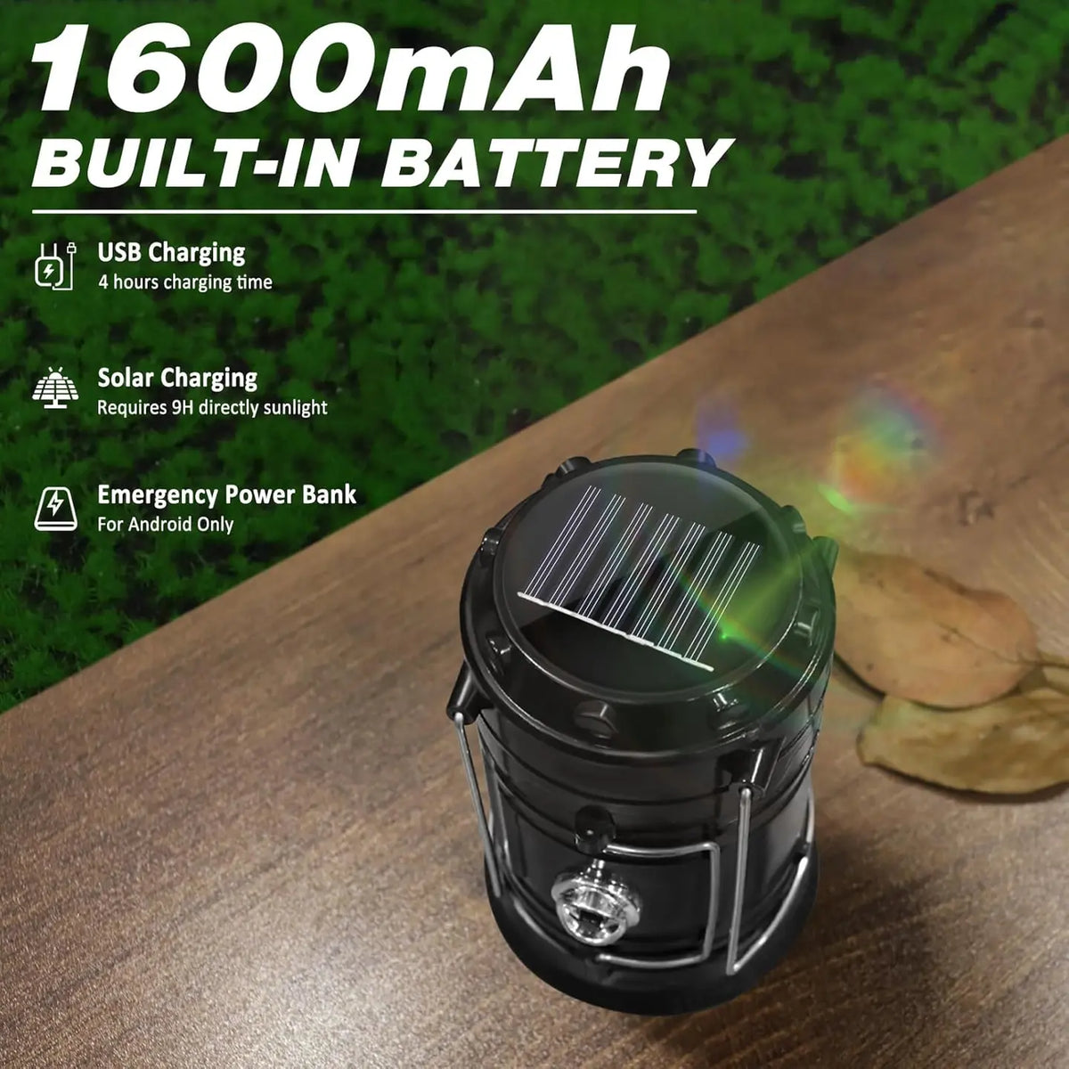 Solar Camping Lantern 4-Pack - Rechargeable LED Lights, Magnetic Base & Foldable Hanging Hook- Collapsible Lamp Battery Powered Perfect for Power Outages, Hiking, Emergencies Adjustable Flashlight Adjustable Tactical Flashlight gifts gift set-SummerVibes