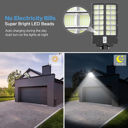Solar Street Light Outdoor 3 Modes LED Motion Sensor Security Wall Lamp IP65