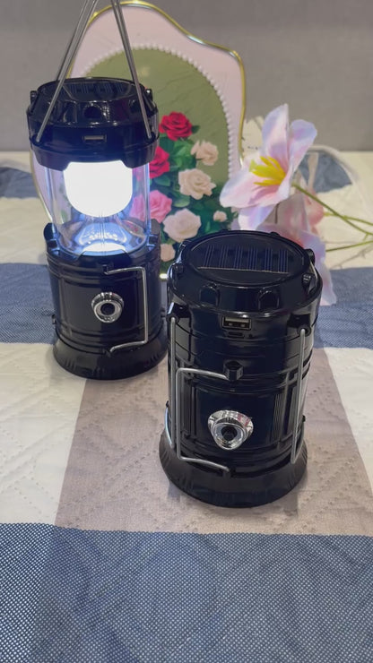 Solar Camping Lantern 4-Pack - Rechargeable LED Lights, Magnetic Base & Foldable Hanging Hook- Collapsible Lamp Battery Powered Perfect for Power Outages, Hiking, Emergencies Adjustable Flashlight Adjustable Tactical Flashlight gifts gift set-SummerVibes