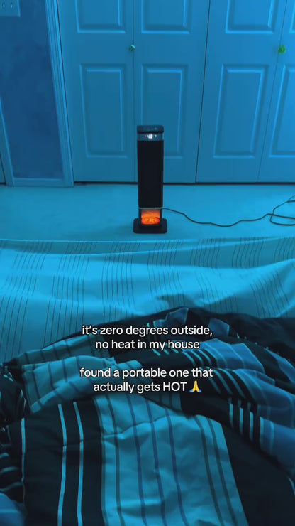 23" Space Heater, 1500W Electric Heater with 12-Hour Timer 4 Modes, 70° Oscillation, 12-Hour Timer, Thermostat 50-95°F, Fast Heating, Child Lock