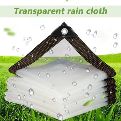 7*11FT Waterproof Clear Tarp with Grommets - Insect-Resistant, Rainproof, Dustproof, Windproof, Snowproof, Heavy-Duty Durable Rain Cloth Cover, Transparent Tarpaulin for Outdoor Garden, Camping, Patios, Porch, Chicken Coop, Greenhouse and Plant Protection